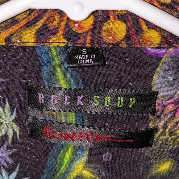 R.S. CONNETT SS Button-Down Shirt, Black, Size S - Picture 2 of 7